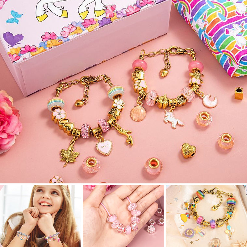 68pcs Charm Bracelet Making Kit for Girls