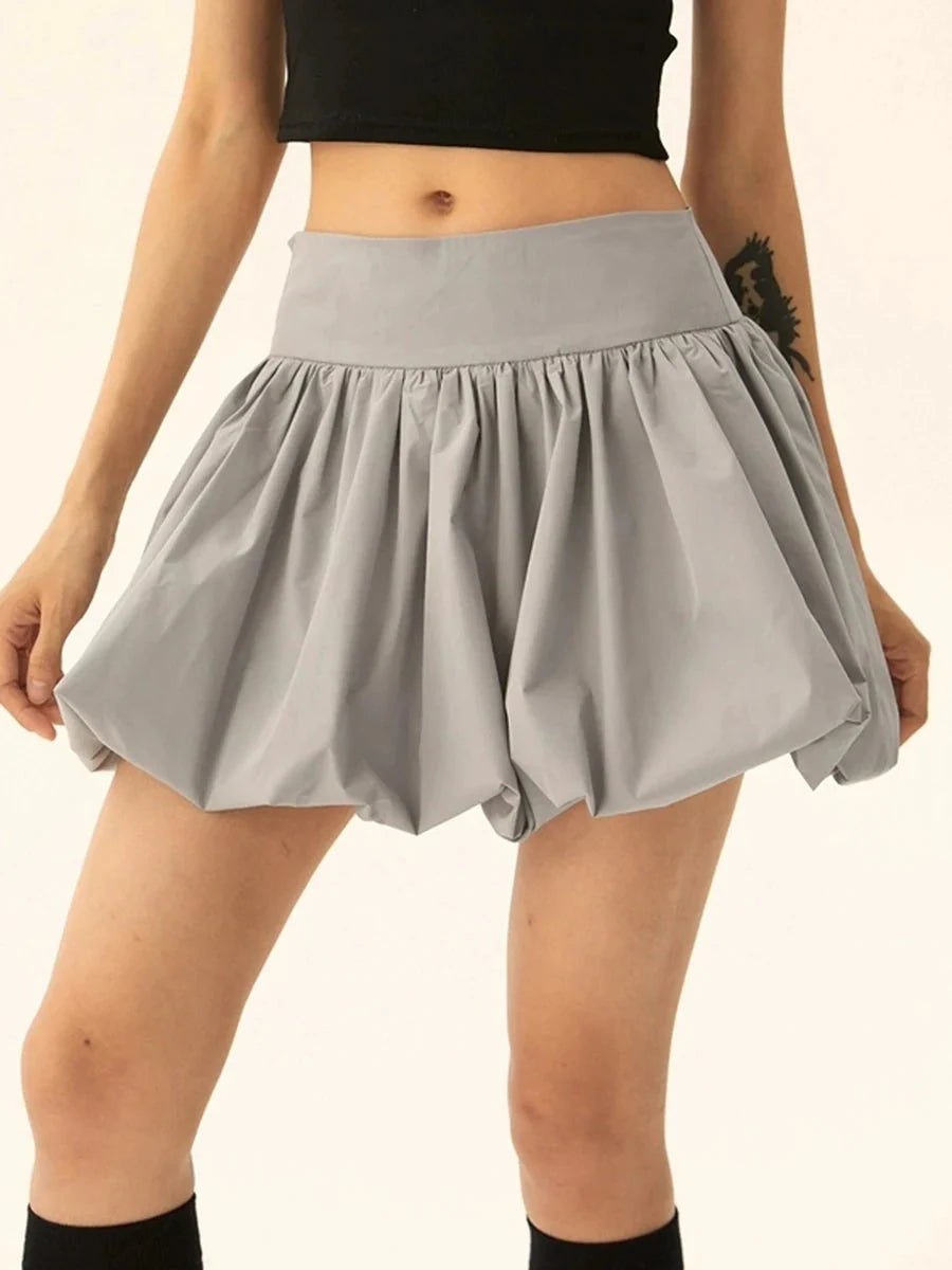 Elastic Waist Bubble Style Skirt