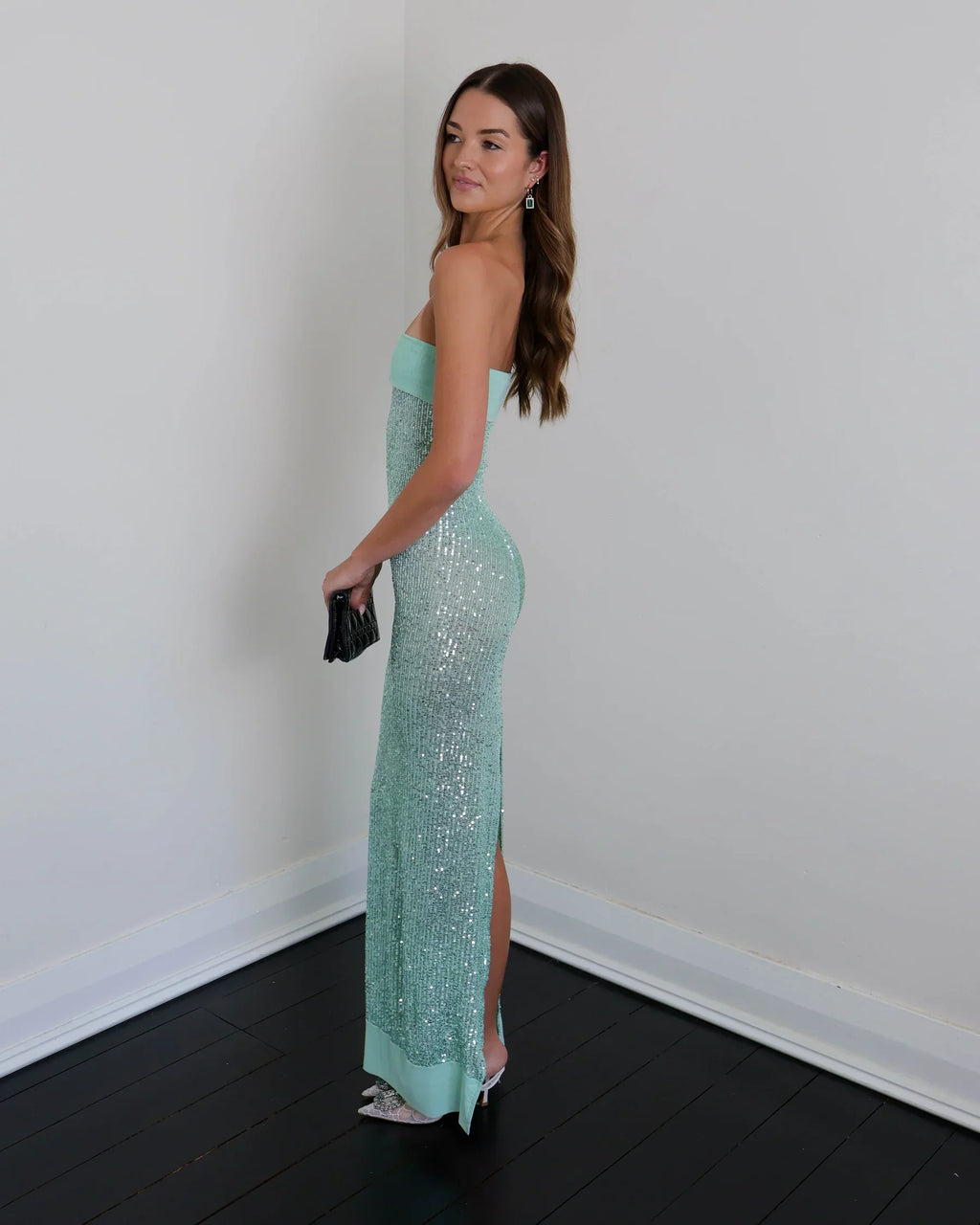 Strapless Sequin Knit Homecoming Dress