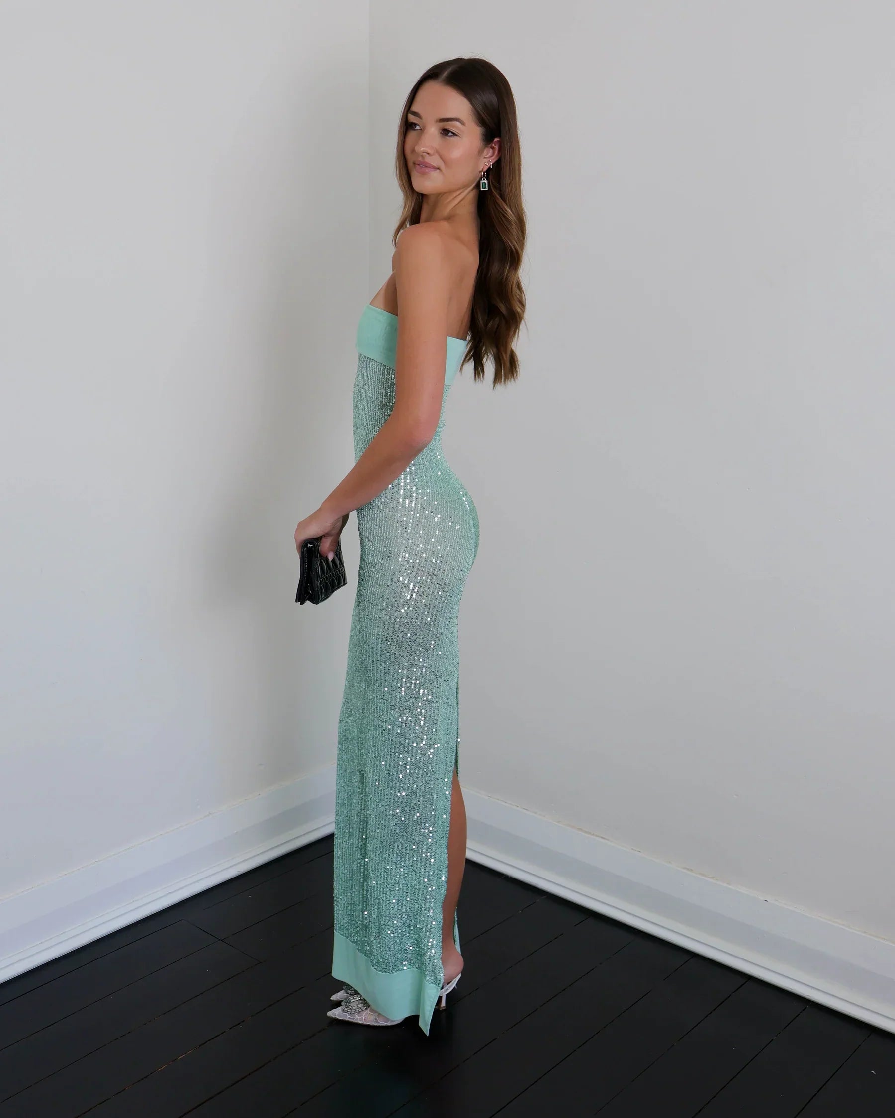 Strapless Sequin Knit Homecoming Dress