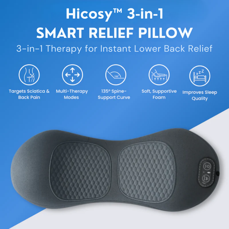 Hicosy™ 3-in-1 Smart Pillow for Back Pain Relief