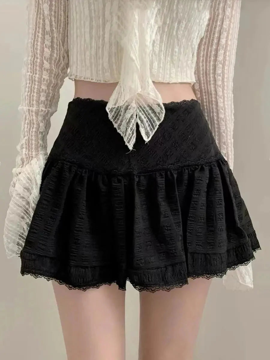 Lace Sweet Cake Waist Skirt