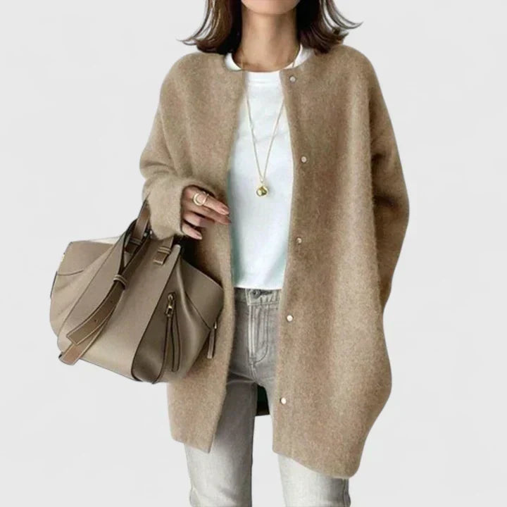Samarielis | Women's Oversized Wool Longline Casual Duster Cardigan
