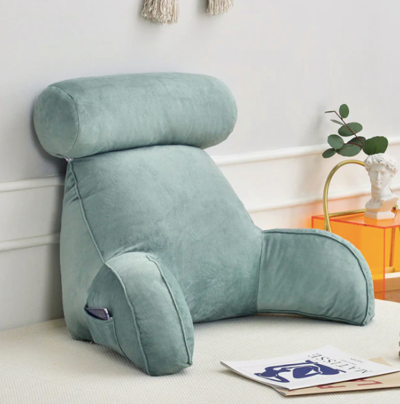 Backrest Reading Pillow With Arms & Headrest