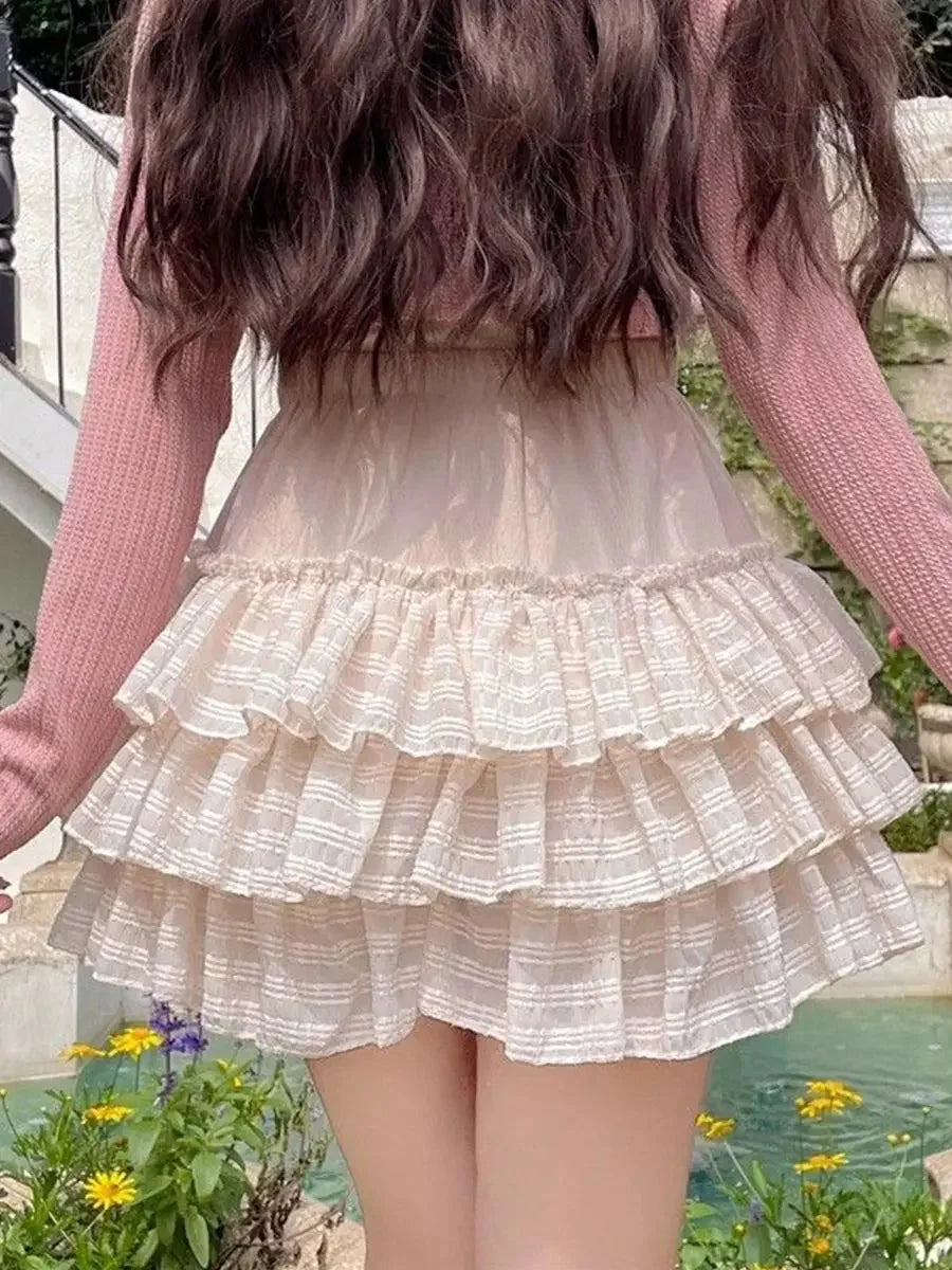 Elastic Waist Lace Skirt