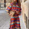 Cassandra - Vibrant Geometric Dress