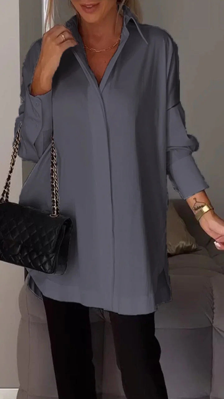 Informal Unpredictable Pullover Extended Sleeve Blouse