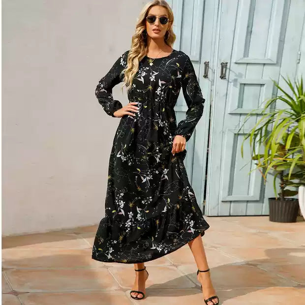 Free-spirited Women’s Chiffon Floral Maxi Dress