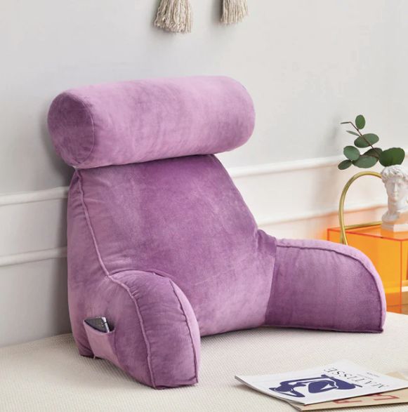 Backrest Reading Pillow With Arms & Headrest