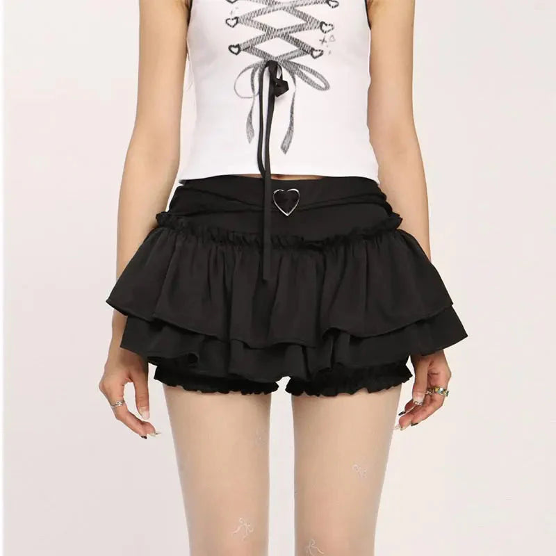 Ruffle Slim Cake Layer Skirt