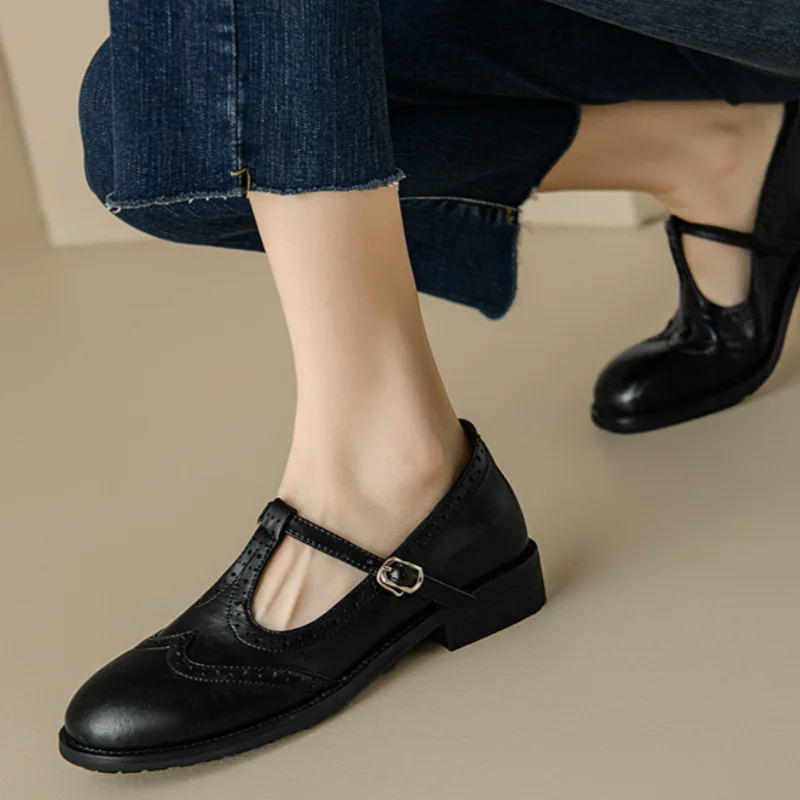 T Strap Block Heel Mary Janes