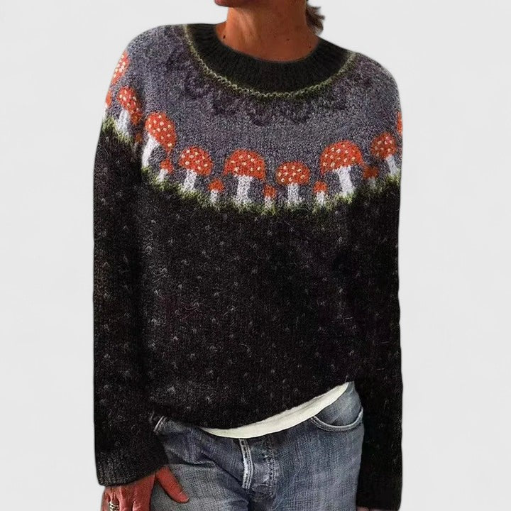 Elyvianne | Women's Fair Isle Crew Neck Sweater