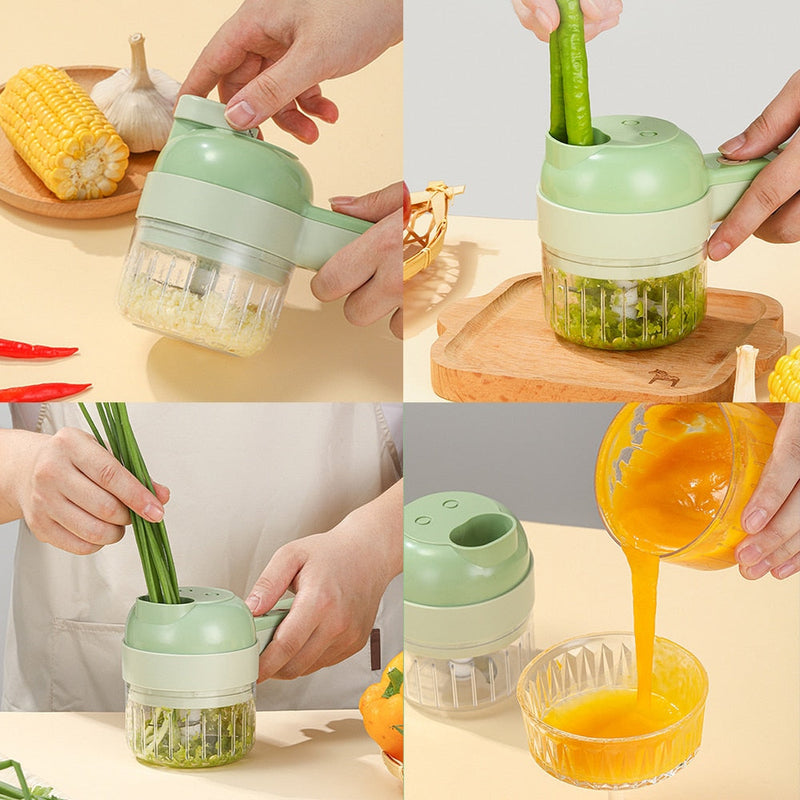 4 in 1 Handheld Electric Vegetable Cutter