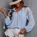 Lacy Hollow Out Fringe Oversized Bohemian Top