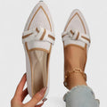 Contrast Trim Knit Pointed Toe Slip-On Loafer