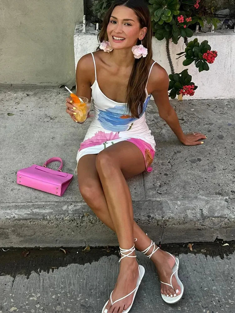 Sophisticated Flower Pattern High Rise Bodycon Flower Dress