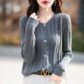 100% Cotton Sleek O-Neck Knitted Cardigan – view 5