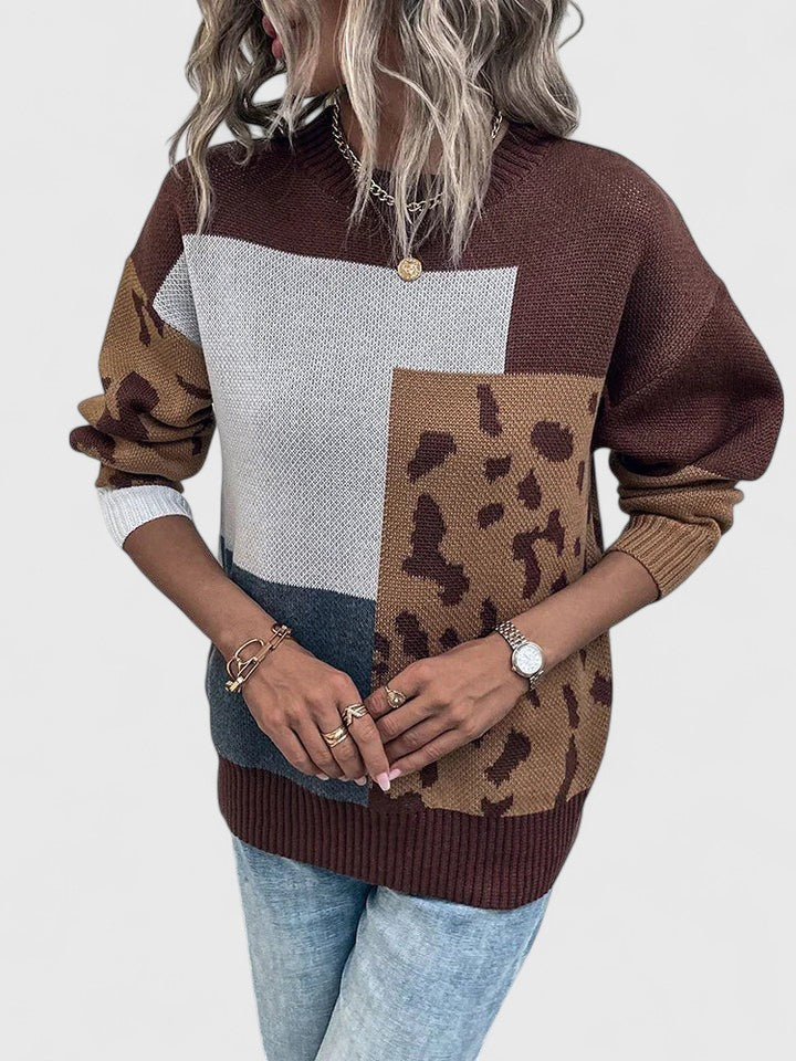 Teresina | Women's Cashmere Leopard Print Sweater