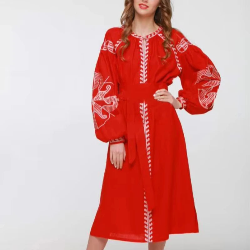 Sleeve Ethnic Tunic Boho Dress