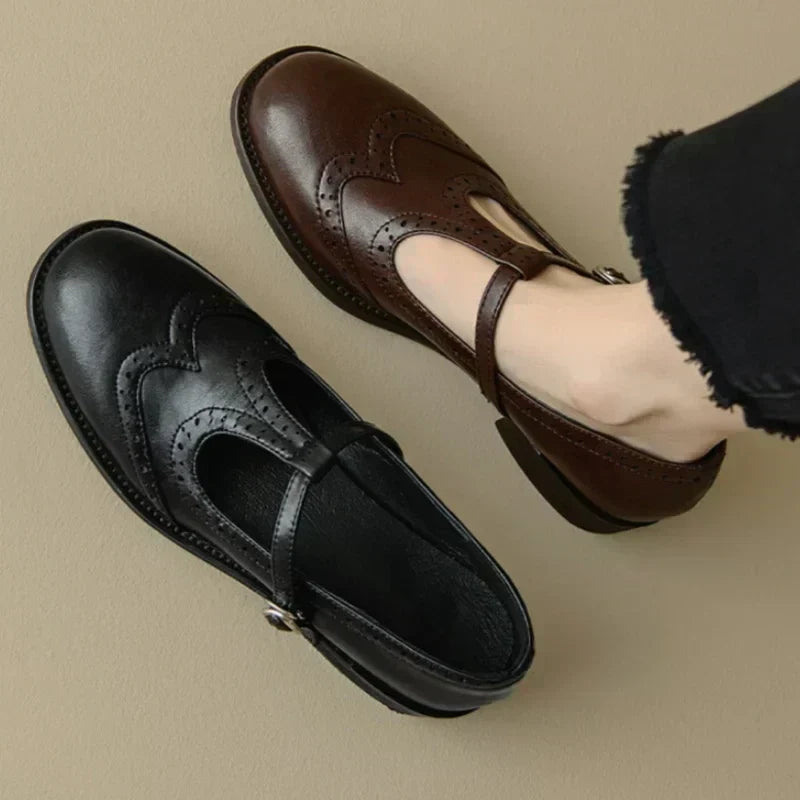T Strap Block Heel Mary Janes