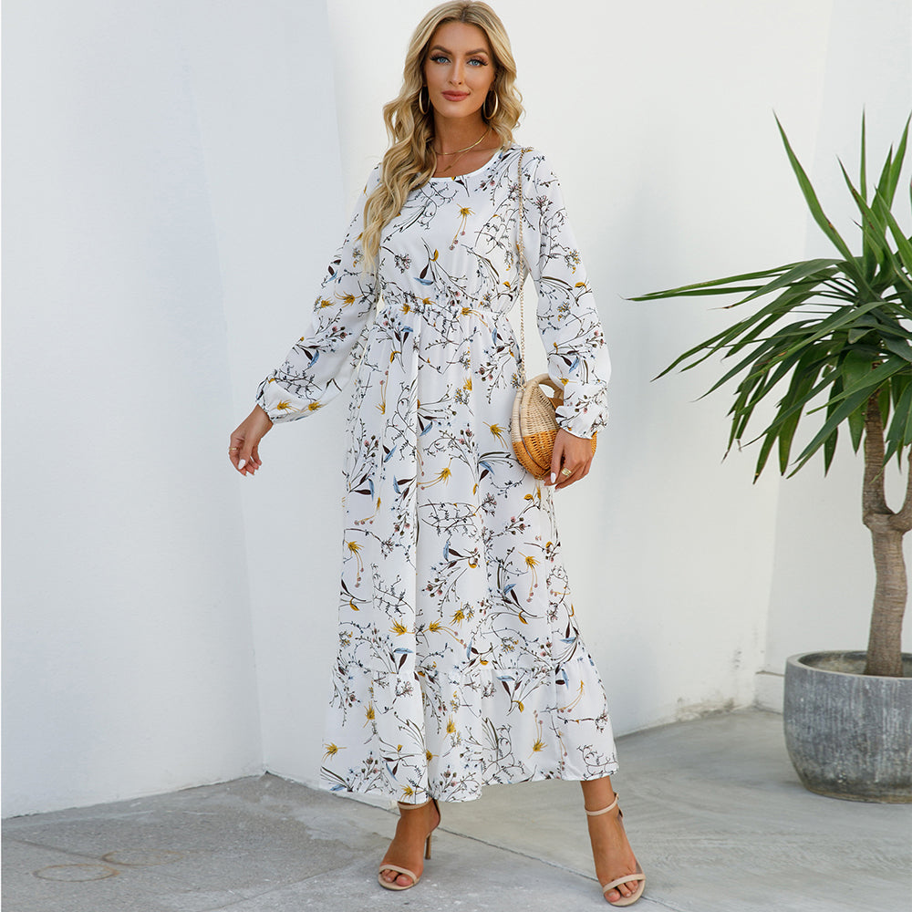 Free-spirited Women’s Chiffon Floral Maxi Dress