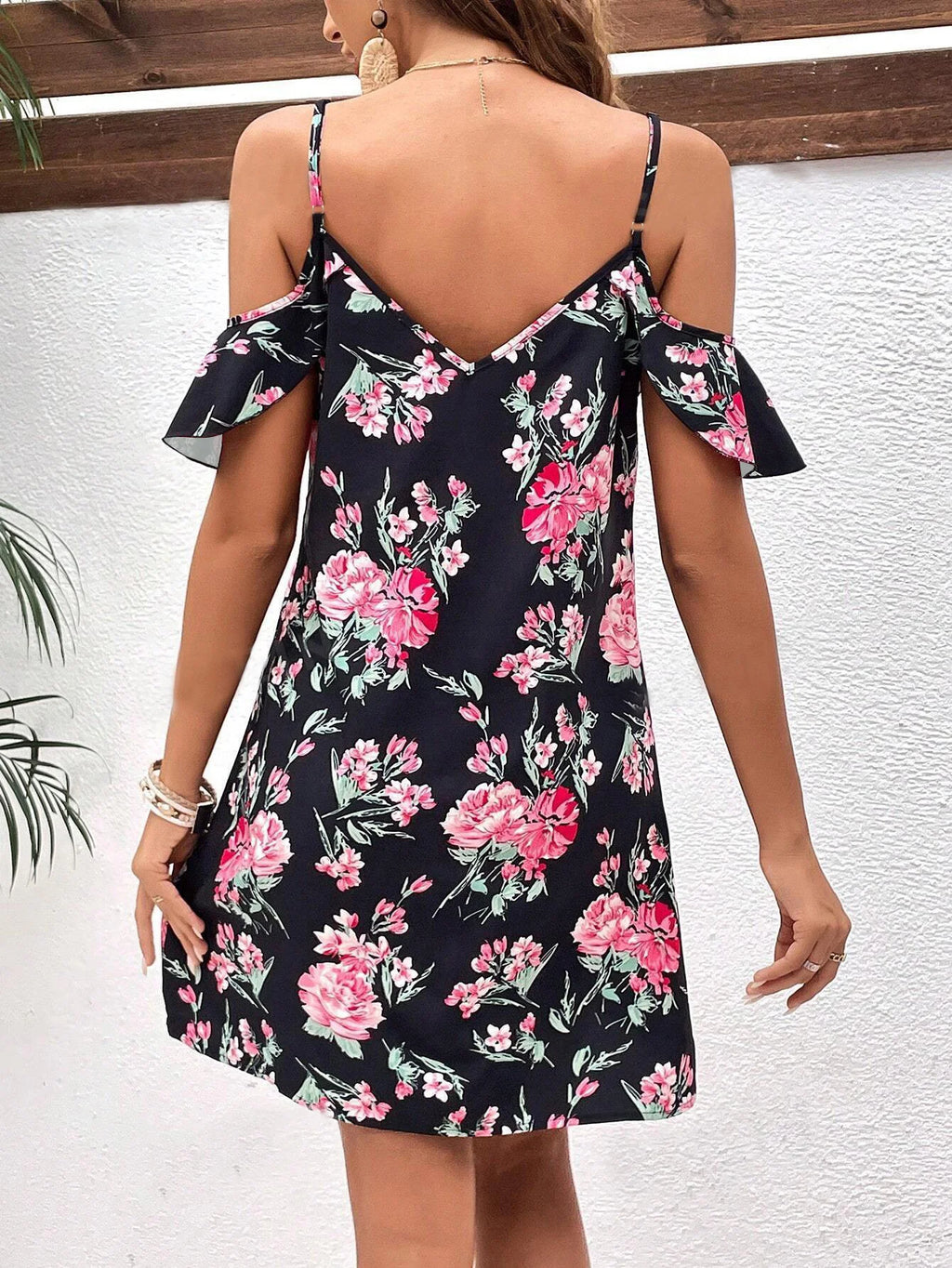 Seductive Bandeau Patterned Summer Flower Dress