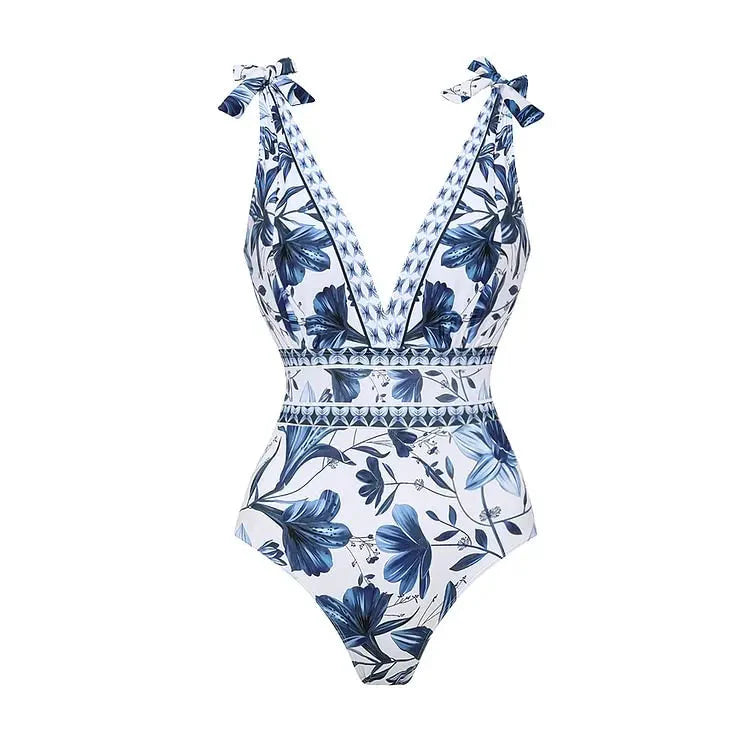 Vintage Printed Sarong Two Piece Set