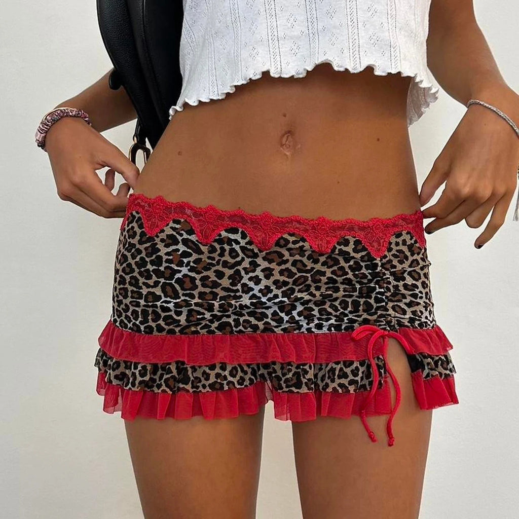 Layered Ruffles A-Line Skirt