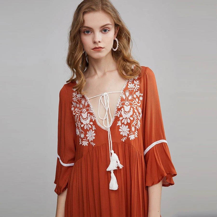 Soft Rayon Bohemian Dress – view 4