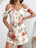 Seductive Bandeau Patterned Summer Flower Dress