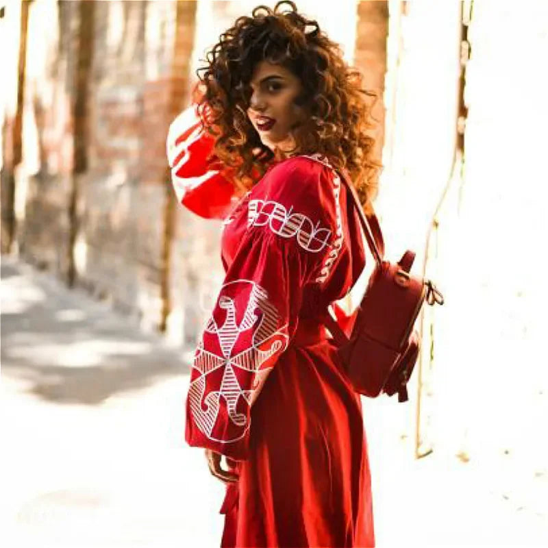 Sleeve Ethnic Tunic Boho Dress – view 3