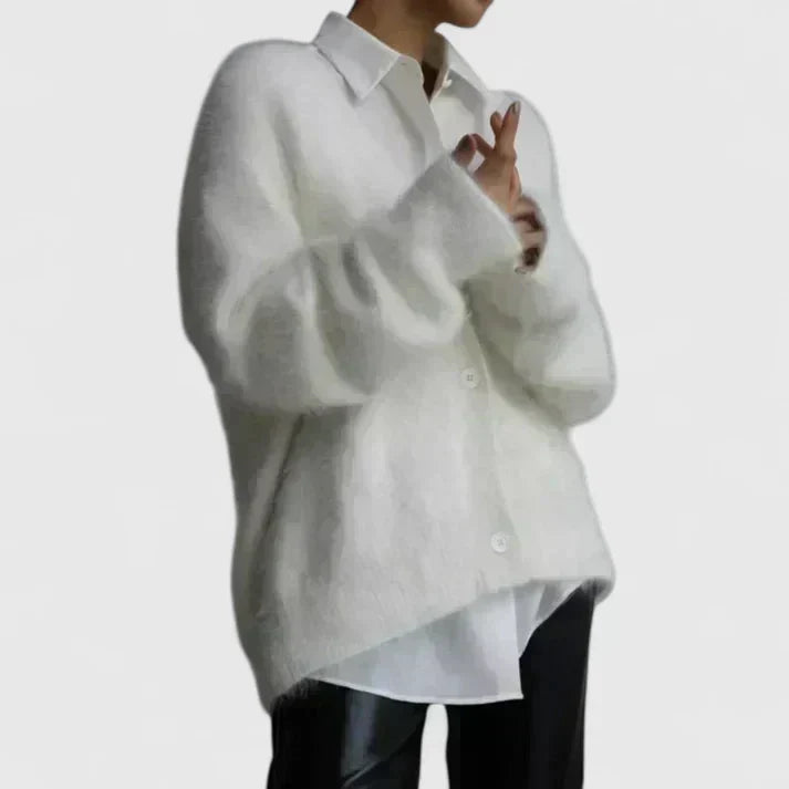 Lucerinna | Women's Premium Mohair-Style Cardigan with V-Neck