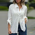 Large Baggy Flower Stitching Lace Boho Top
