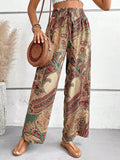 Olivia - Vintage Printed Wide-Leg Pants