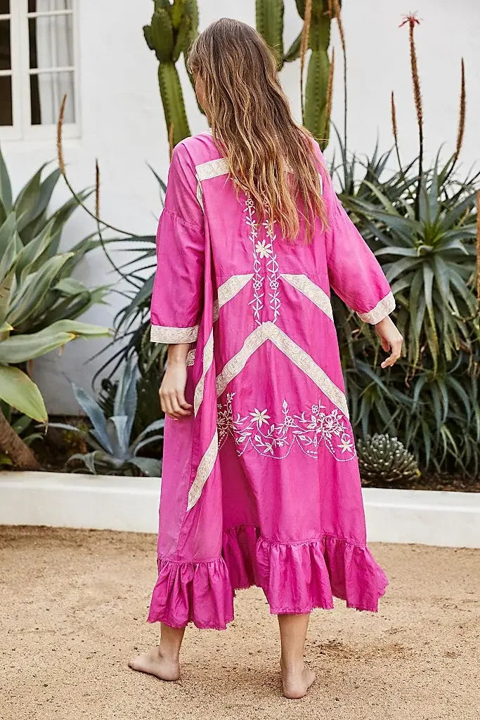 Soft Rayon Long Sleeve Bohemian Dress – view 2