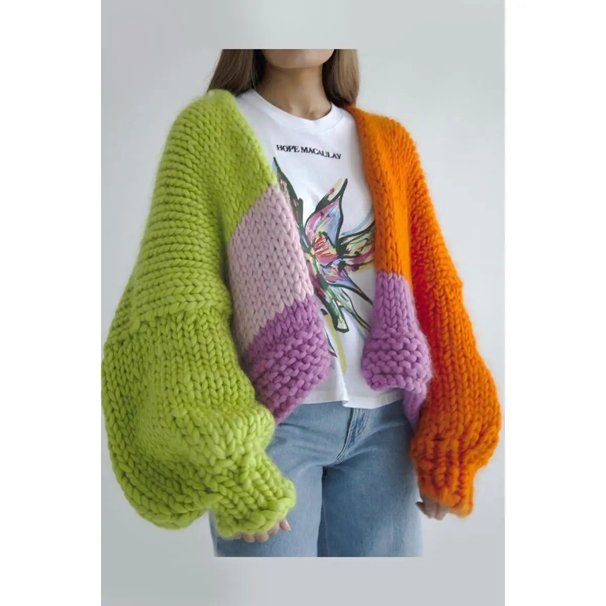 Vivid Yarn V-Neck Traveler Knit Cardigan – view 2