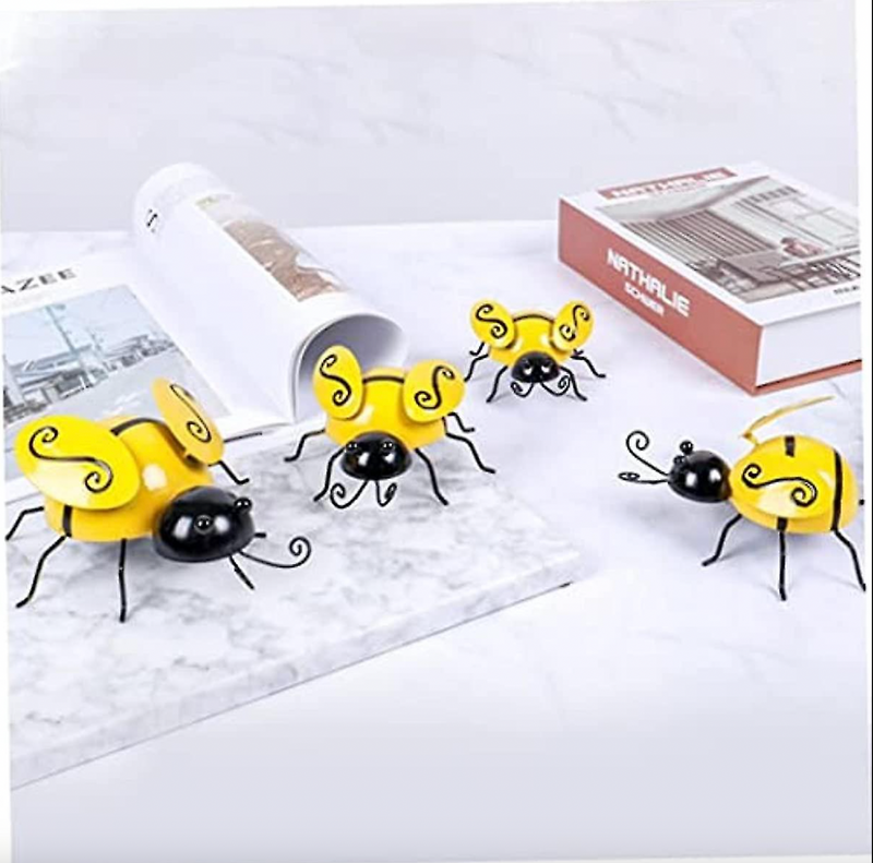 4pcs Metal Wall Art Metal Bee Wall Decor | Hanging Wall Decoration