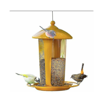 2-in-1 Waterproof Metal Bird Feeder – Outdoor Hanging Wild Bird Feeder