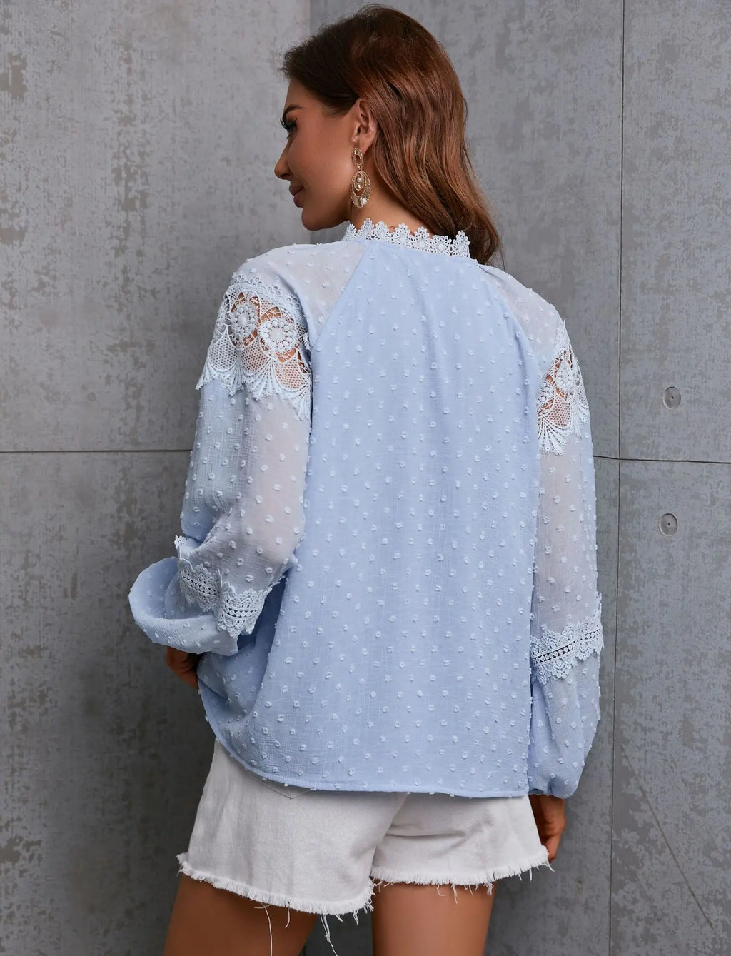 Lacy Hollow Out Fringe Oversized Bohemian Top