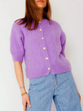 Round Neck Button-Up Slim Urban Knit Cardigan