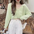 Long Sleeve Slim Short Solid Informal All-Purpose Cardigan – view 6