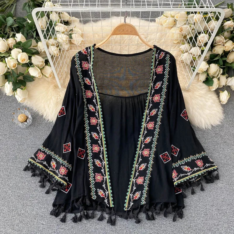 White Cotton Rayon Floral Embroidery Beach Cover up

Modified Title: Ivory Cotton Rayon Botanical Stitching Beach Cover up