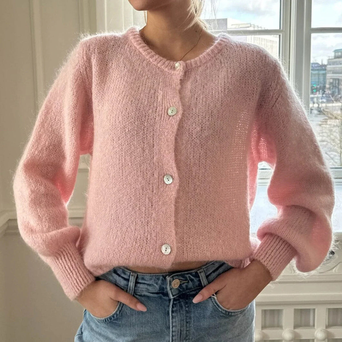 Y2K Lengthy Sleeve Pullover Knit Informal Cardigan