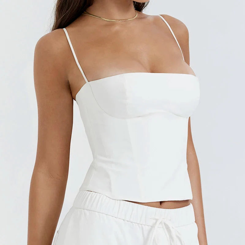 Zip-Up Bshoptier Corset Crop Top