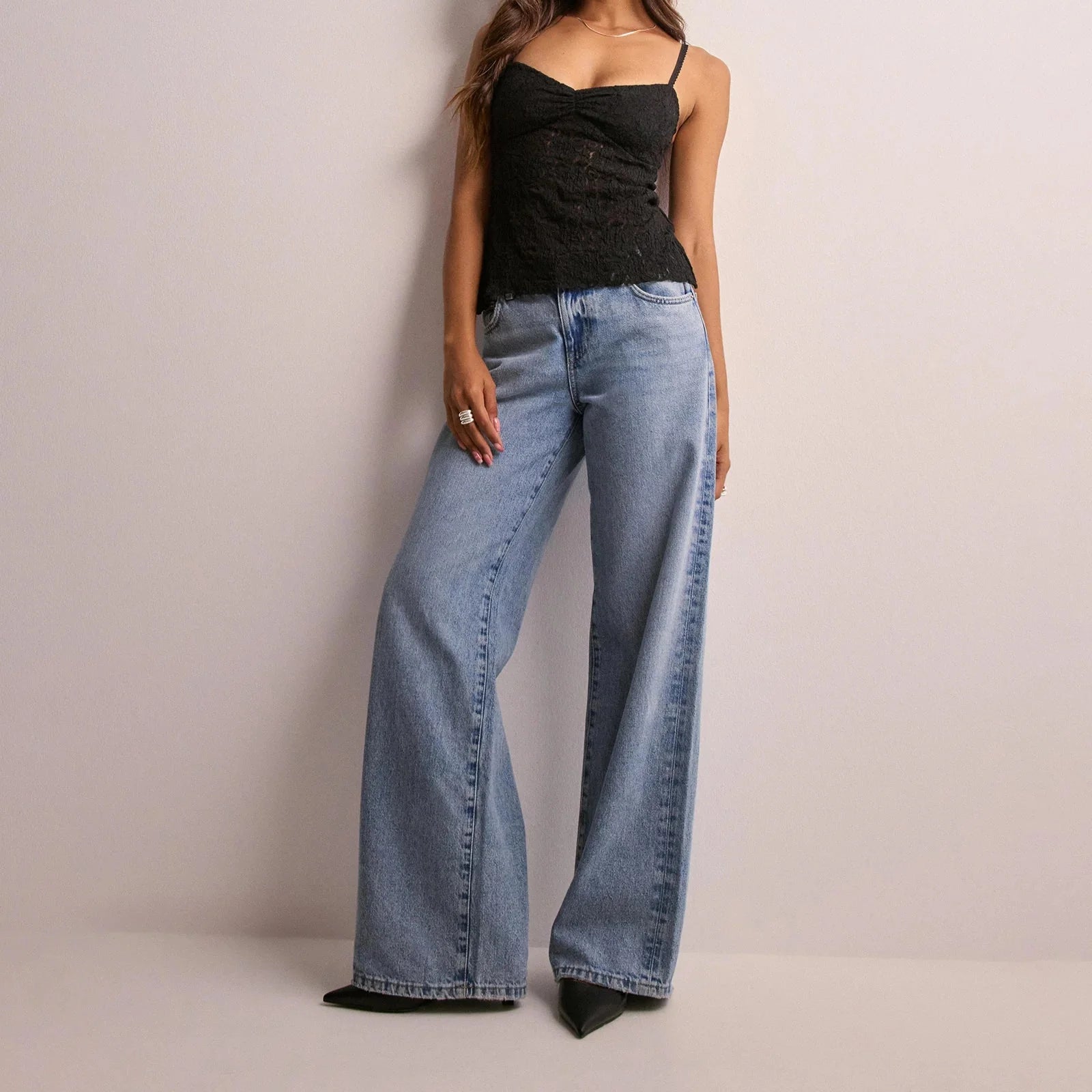 Lace Sheer Korean Crop Top
