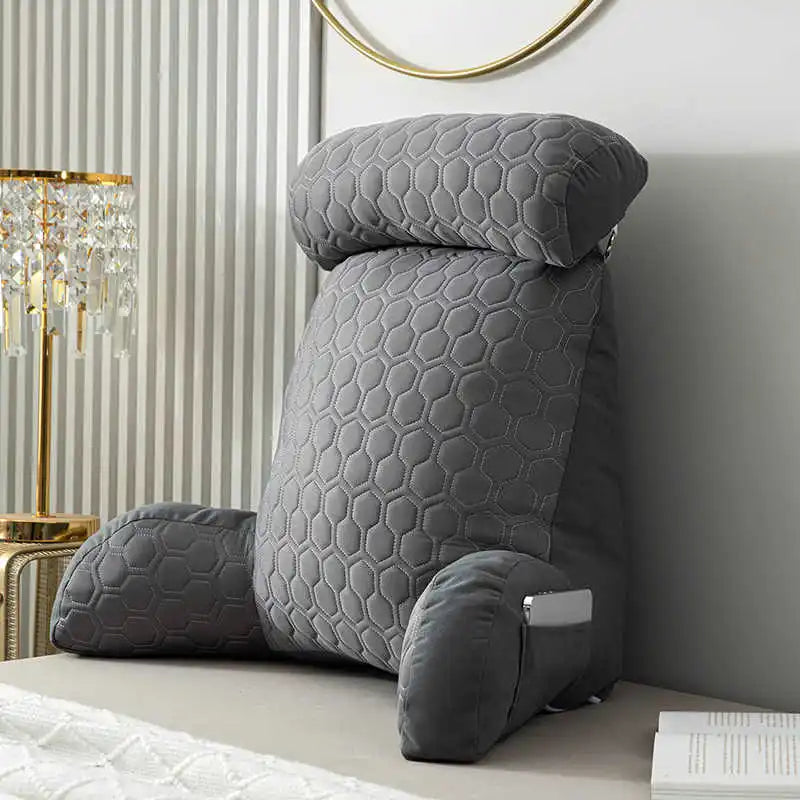 Back Rest Reading Pillow With Arm & Headrest