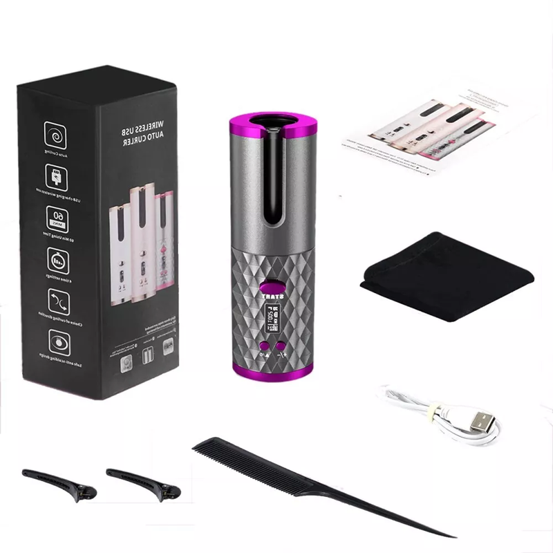 Automatic Intelligent Hair Curler Set | Black / Pink / White, Anti Tangle / Pull Technology, Also for Wet Hair