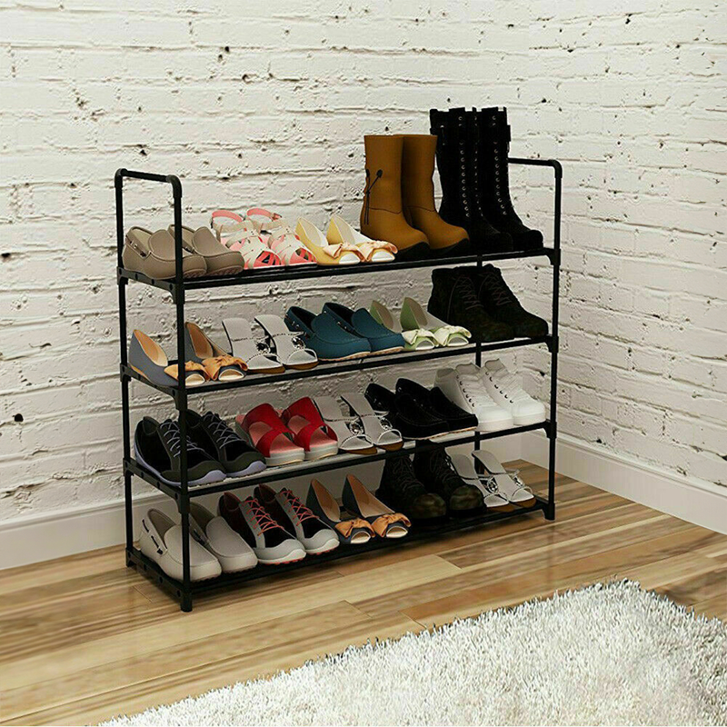 4 Tiers Shoe Rack | Light Weight, 20 Pairs, Iron Tubes