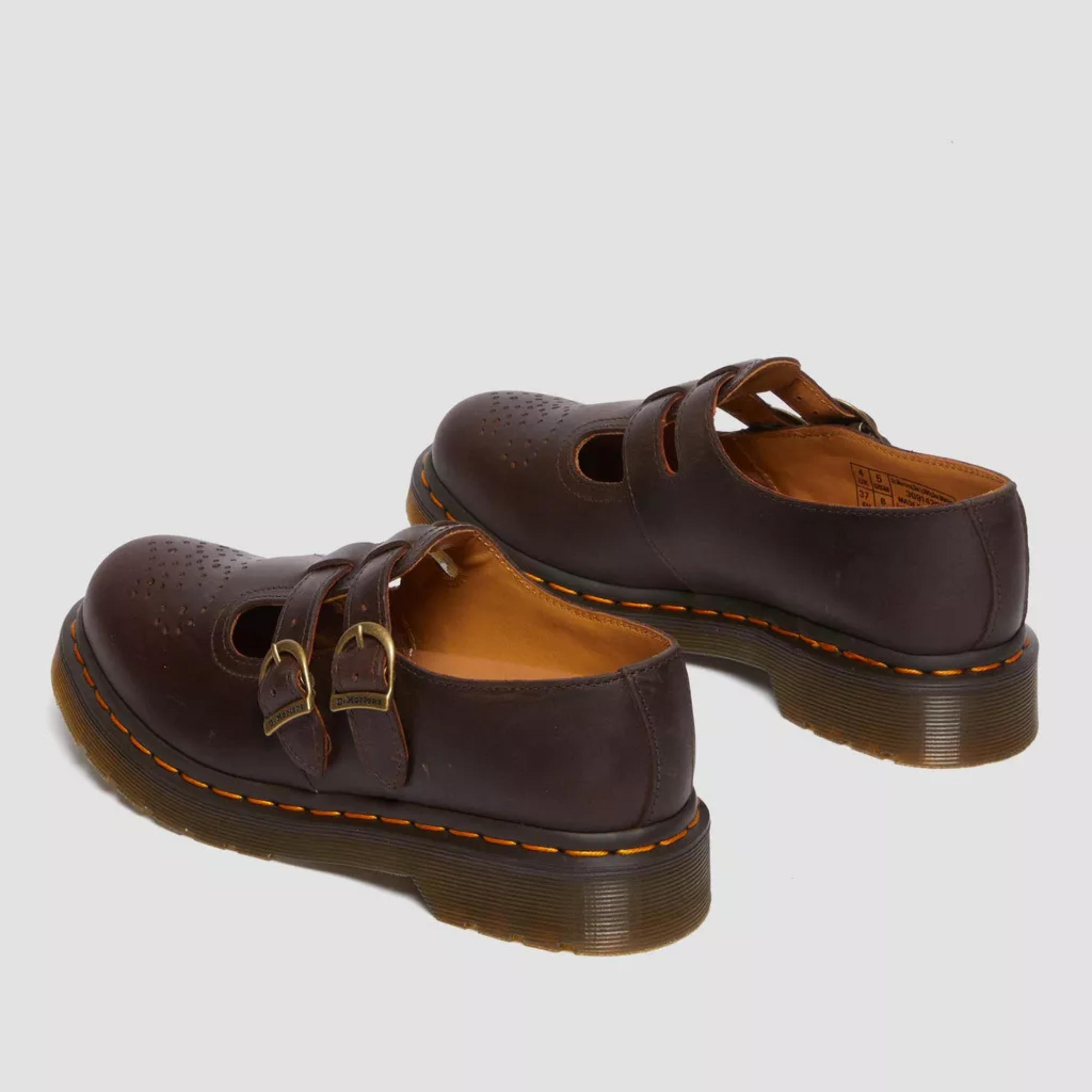 Double Buckle Leather Mary Jane Flats Women - Edgy Casual