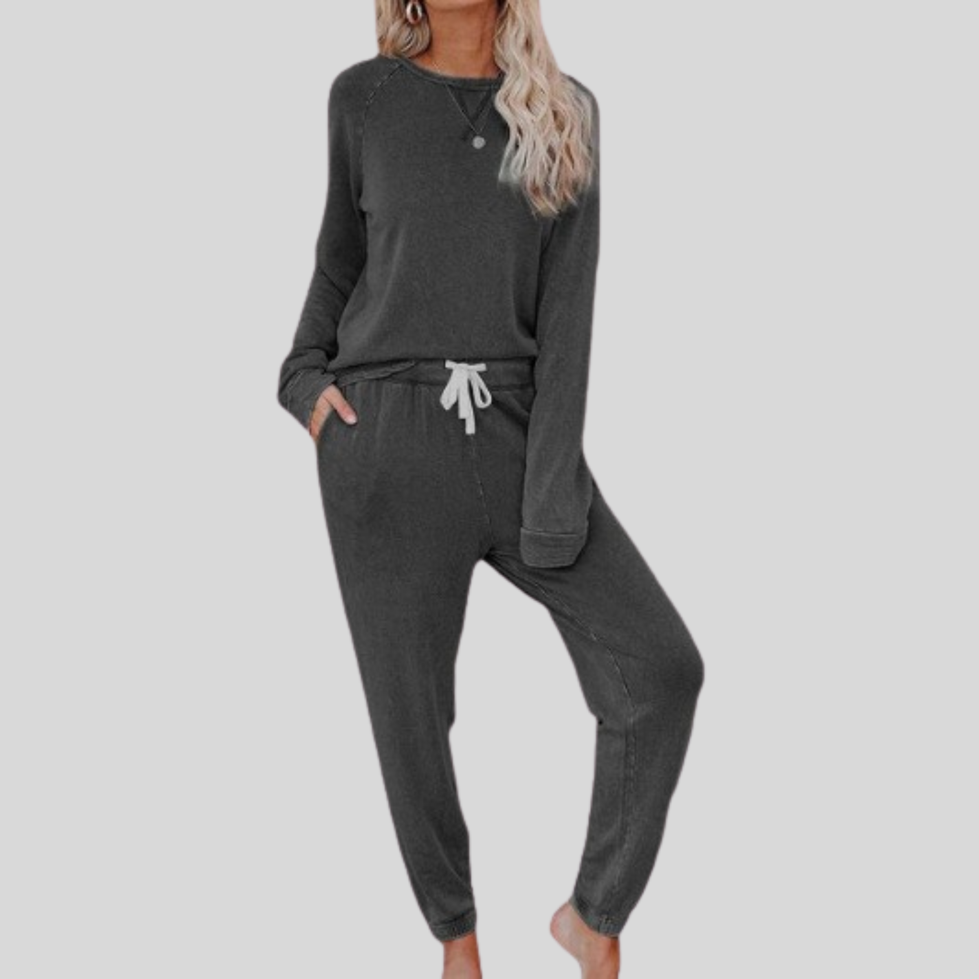 Long Sleeve Jogger Two Piece Set for Casual Style